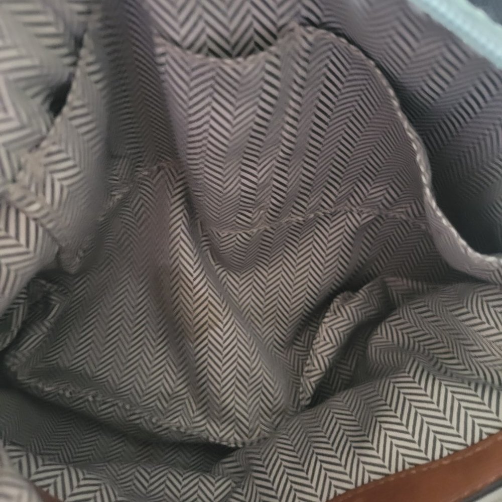 Jen & Co Vegan Shoulder Bag Blue Gray Adjustable & Removeable Strap - Picture 6 of 11